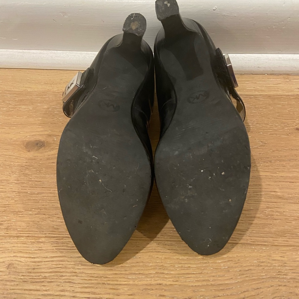 Michael Kors Black Patent Heels with Strap - Picture 8 of 8